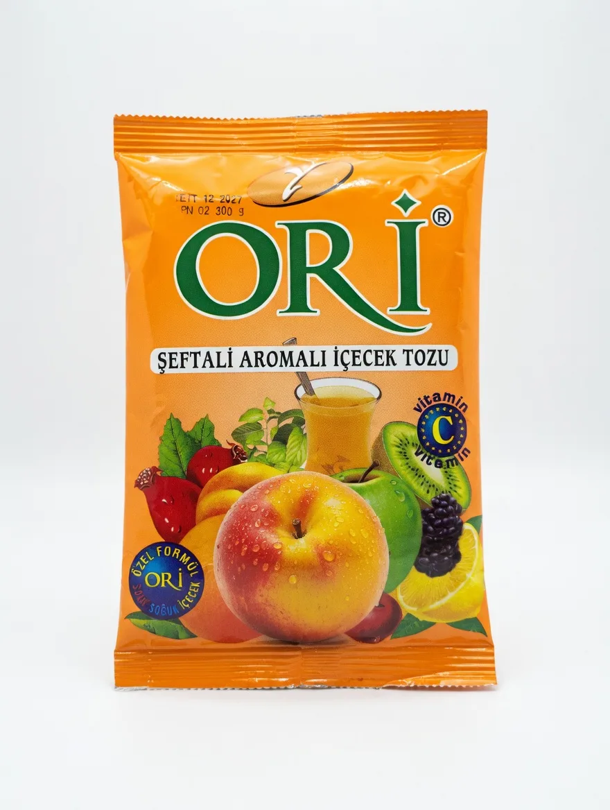 ORİ 300 gr Şeftali Aromalı İçecek Tozu 24'lü