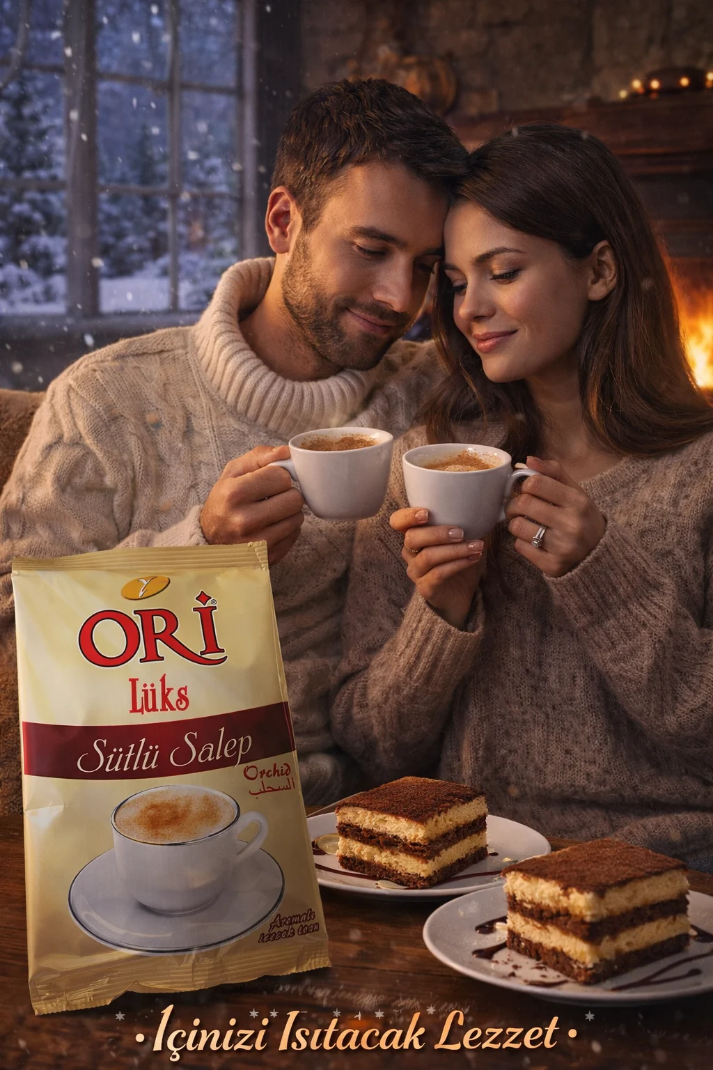 ORİ 250 gr Lüks Salep Aromalı İçecek Tozu 24'lü