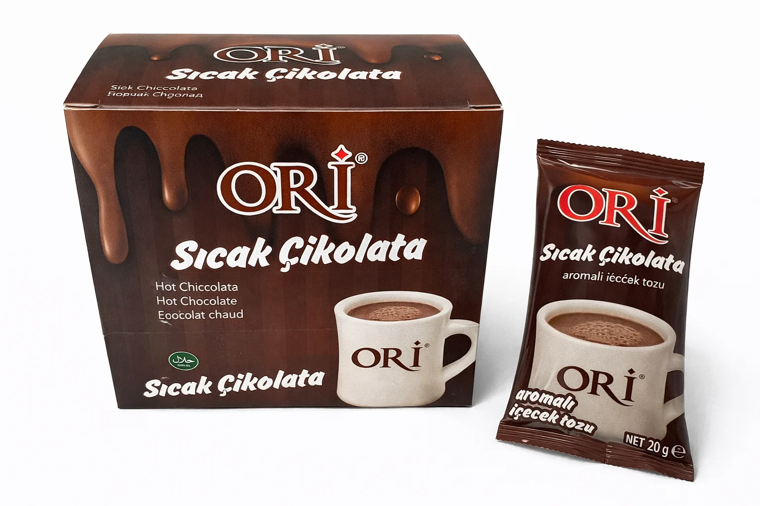 ORİ 20 gr Sıcak Çikolata Aromalı İçecek Tozu 12'li
