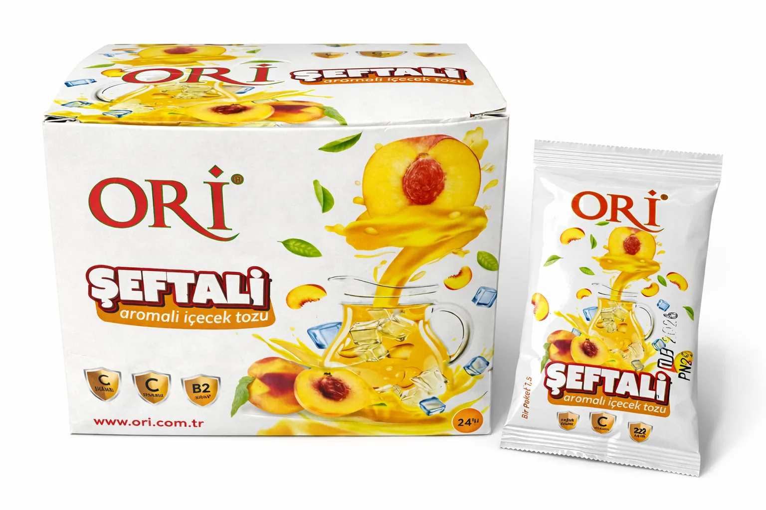 ORİ 9 gr Şeftali Aromalı İçecek Tozu No:3