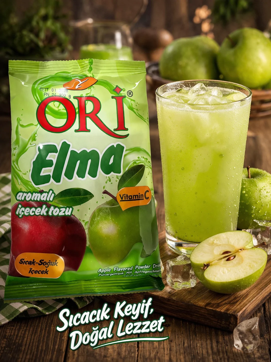 ORİ 300 gr Elma Aromalı İçecek Tozu 24'lü