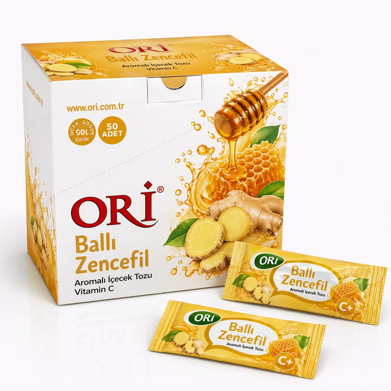 ORİ 1,5 gr Ballı Limonlu Zencefil Aromalı İçecek Tozu 36'lı