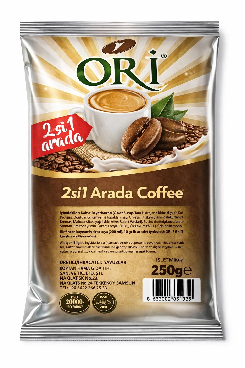 ORİ 2+1 10 gr Kahve Tek İçimlik 12'li