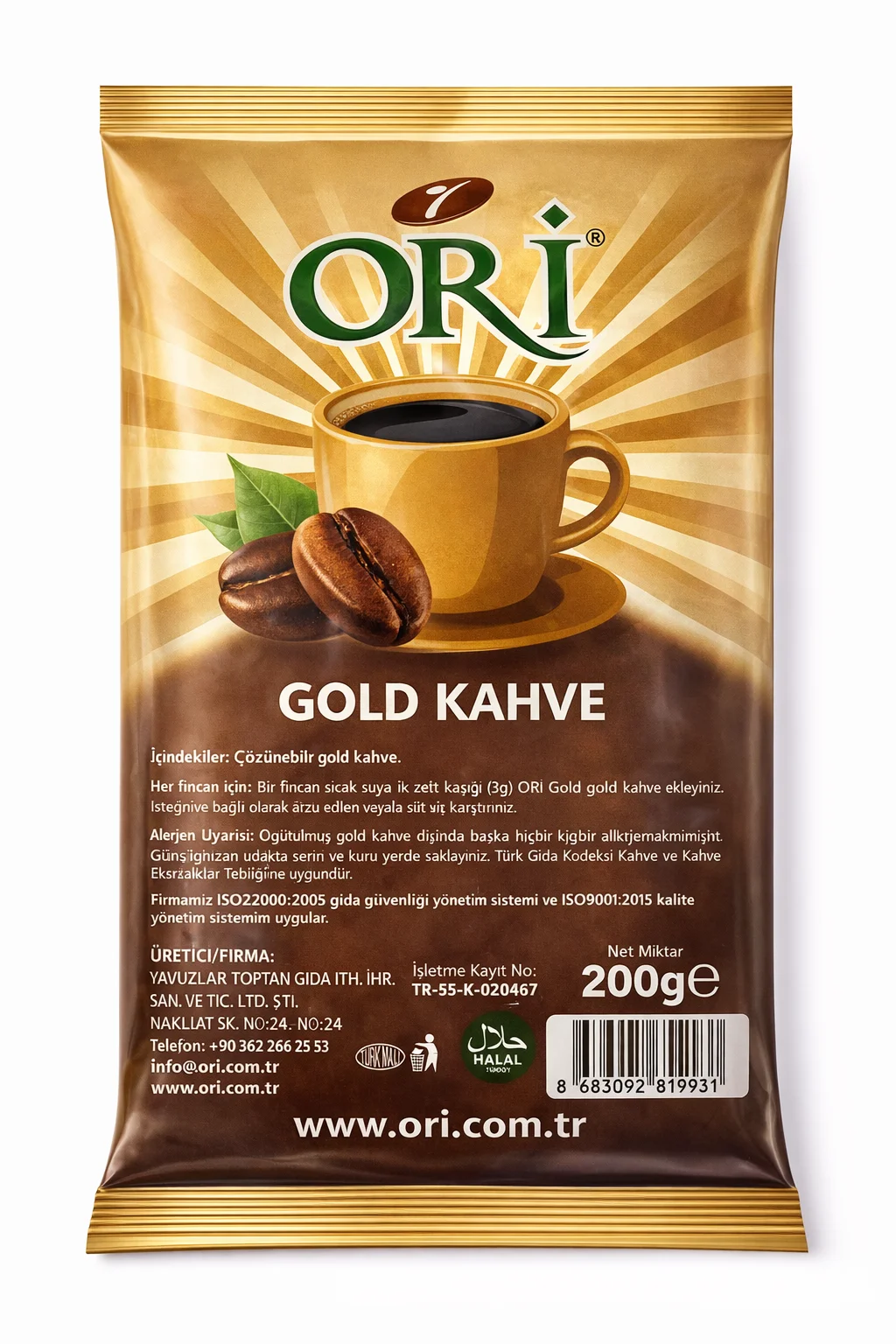 ORİ Gold Kahve 200 gr